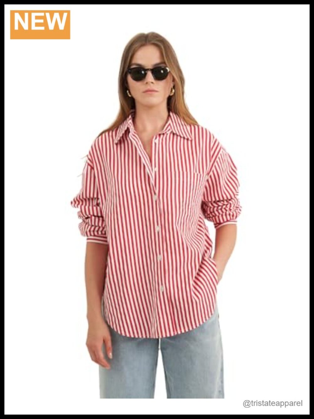Oversized Cotton Button Down Shirt Lightweight Beach Cover Up